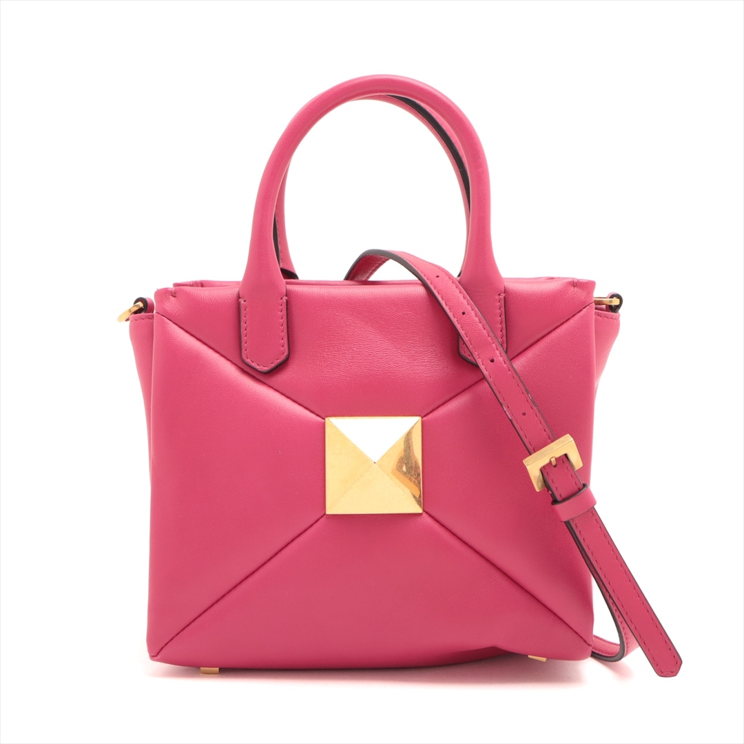 VALENTINO - ヴァレンティノ  レザー  ピンク レディース ハンドバッグ