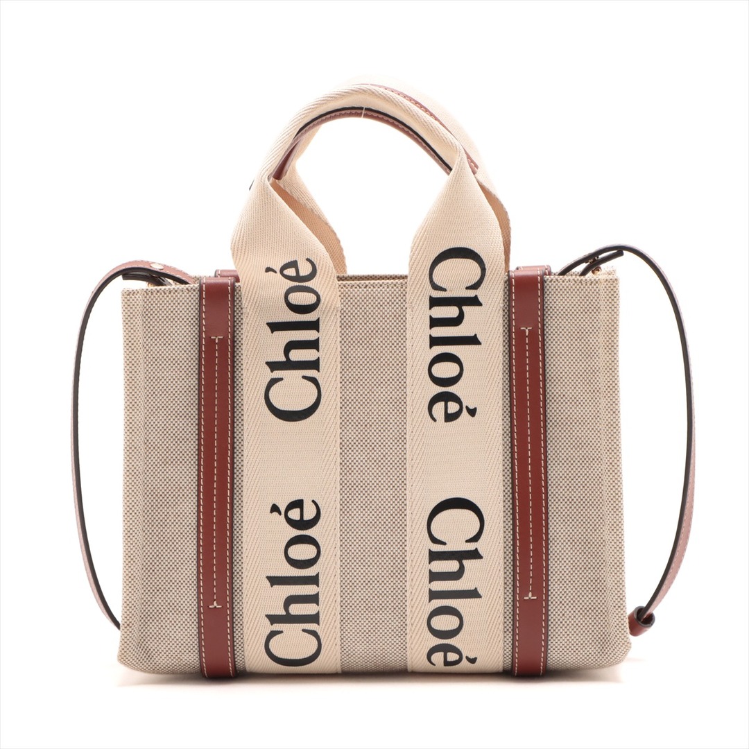 Chloe - クロエ ウッディ スモール キャンバス×レザー  ブラウン レディース ハ