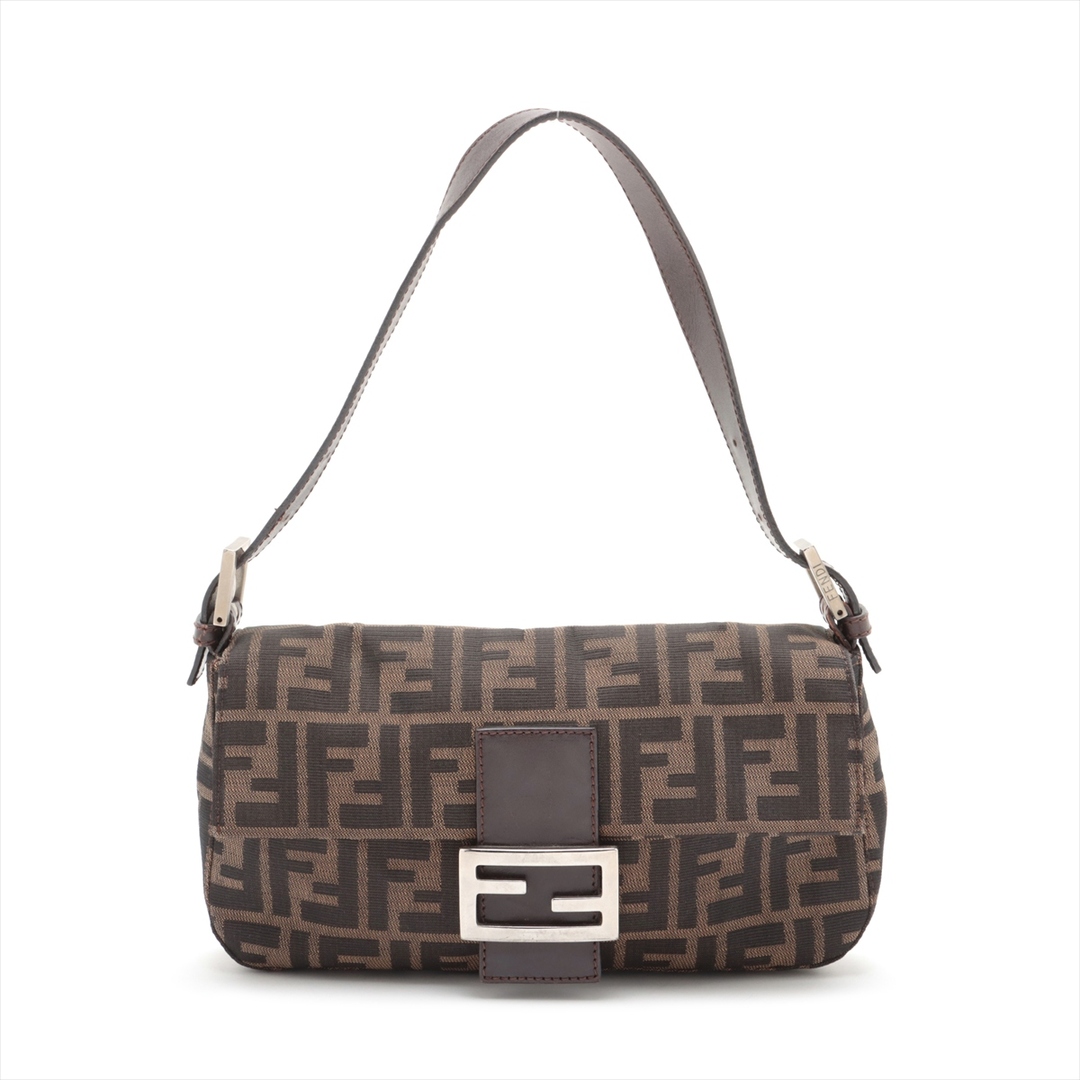 FENDI - フェンディ マンマバケット キャンバス×レザー  ブラウン レディース シ