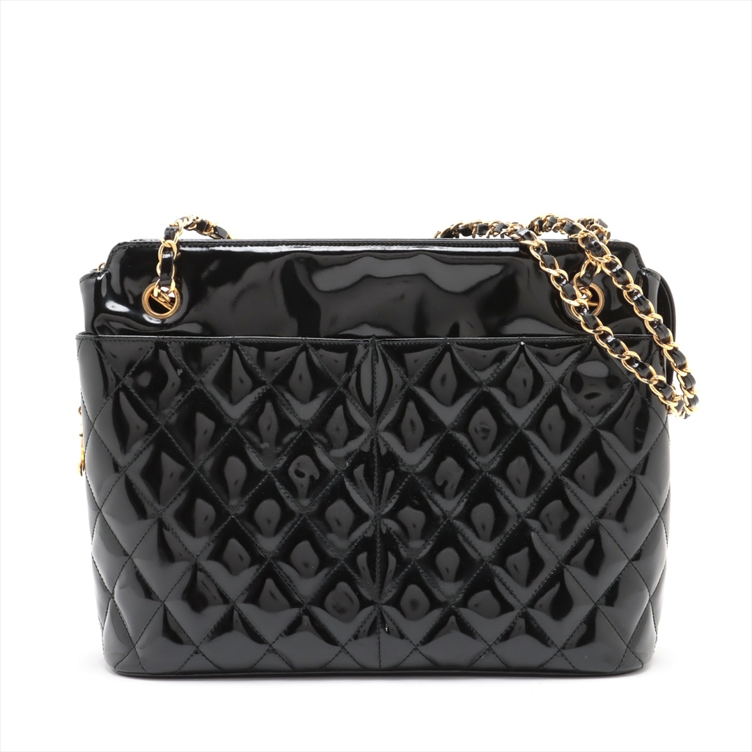 CHANEL - シャネル  パテントレザー  ブラック レディース ショルダーバッグ