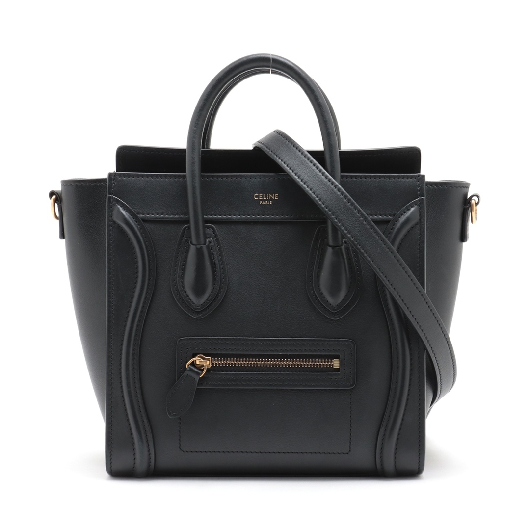 CELINE - セリーヌ  レザー  ブラック レディース ハンドバッグ