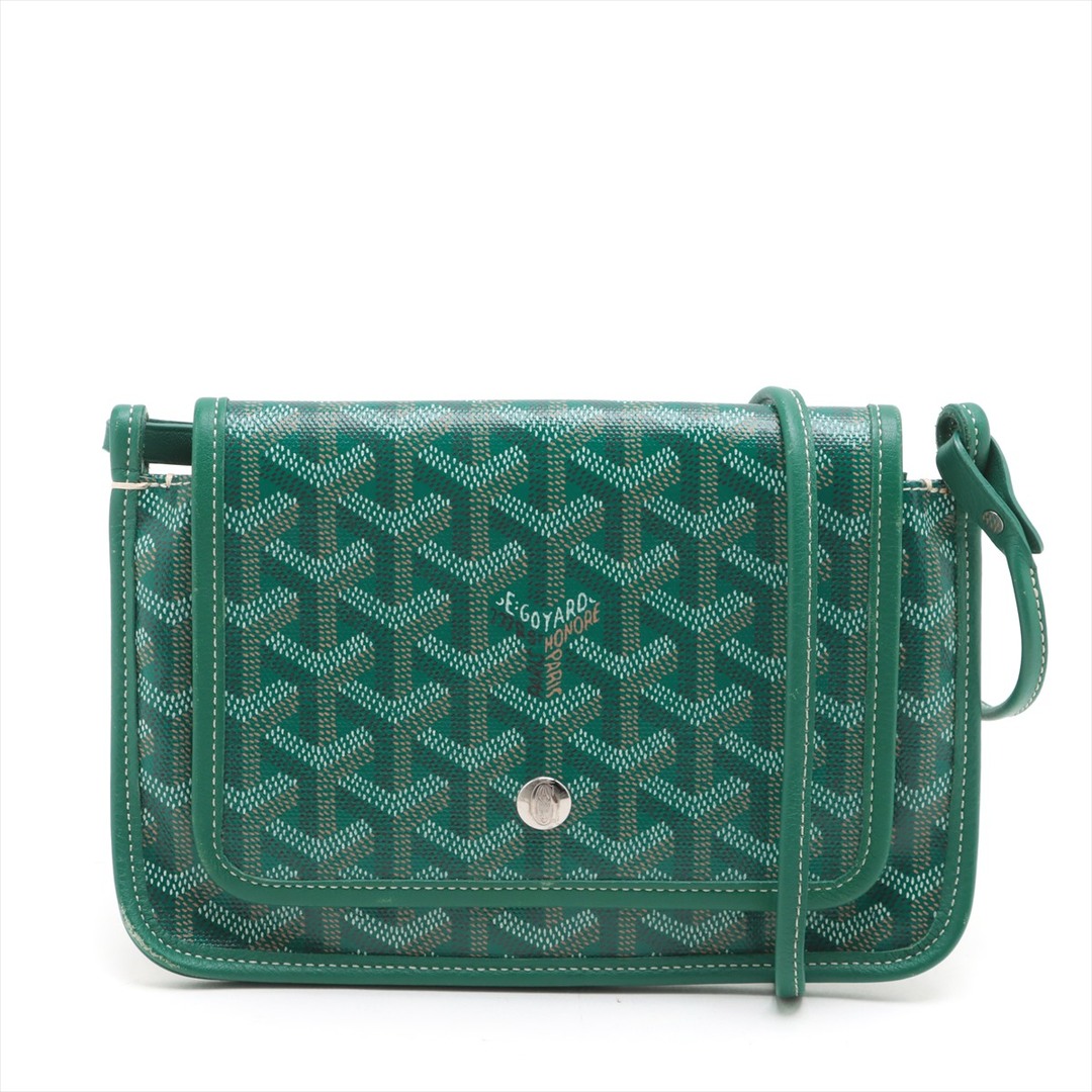 GOYARD - ゴヤール ポシェットプリュメ PVC×レザー  グリーン レディース ショ