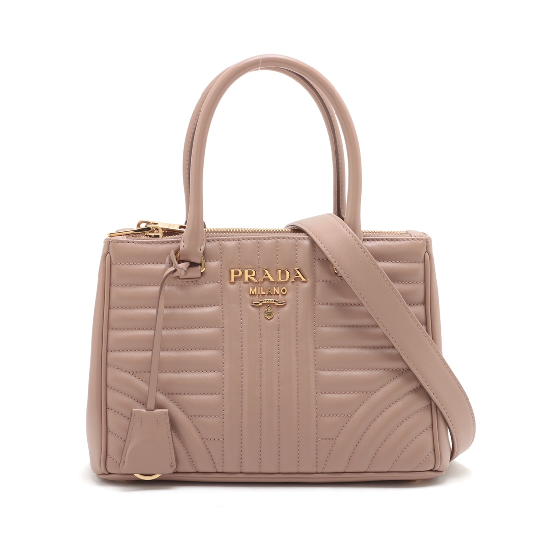 PRADA - プラダ ガレリア レザー  ピンク レディース ハンドバッグ