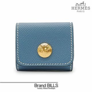 エルメス(HERMES)の美品 エルメス ポストイットケース 付箋ケース メモ ヴォー・エプソン ブルージーン ホワイトステッチ ゴールド金具(その他)