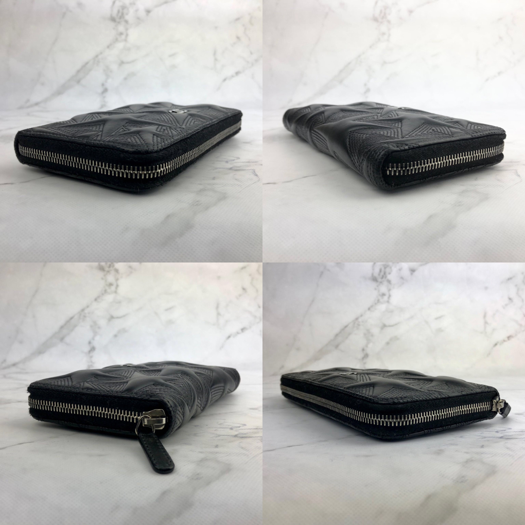 CHANEL - CHANEL シャネル 長財布 ブラック 星型エンボス加工の CHANEL - CHANEL シャネル 長財布 ブラック 星型エンボス加工の
