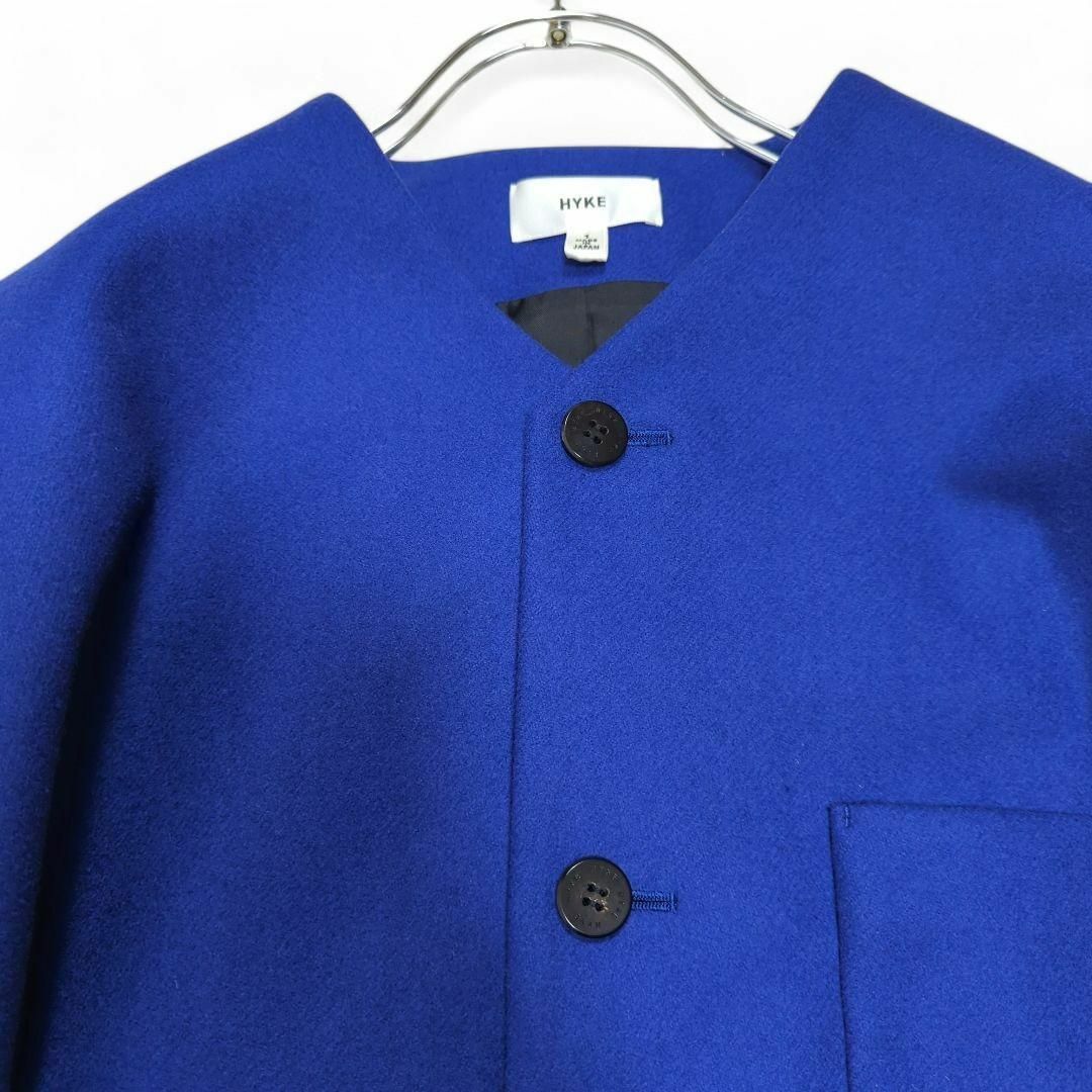 HYKE - 新品同様☆HYKE人気完売☆美しいロイヤルブルーのウール HYKE - 新品同様☆HYKE人気完売☆美しいロイヤルブルーのウール