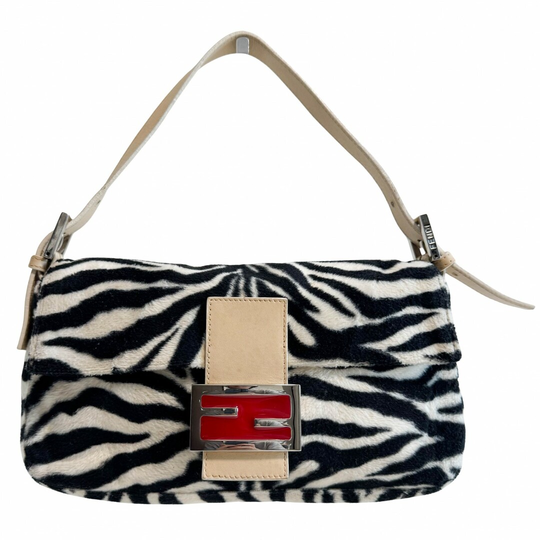 FENDI - 【FENDI / フェンディ】バゲット マンマバケット ゼブラ柄 フェルト ショルダーバッグ