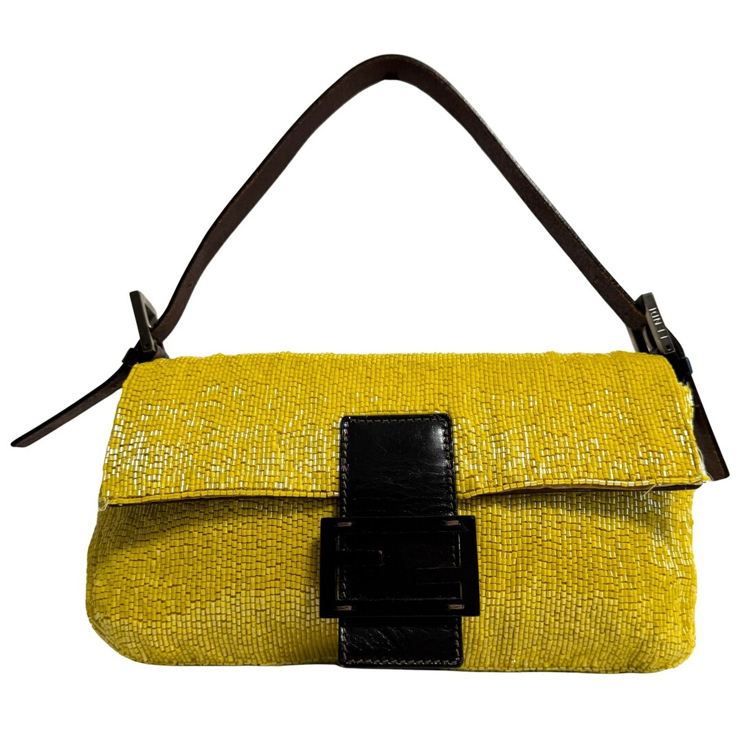 FENDI - 【FENDI / フェンディ】バゲット ビーズ 黄色 ショルダーバッグ