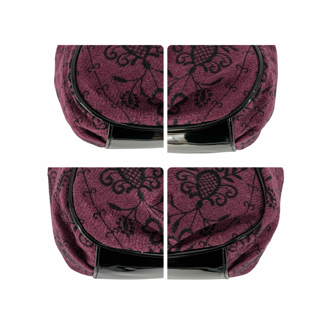 ANNA SUI - アナスイ ハンドバッグ がま口 ガーデンエンブロイ ANNA SUI - アナスイ ハンドバッグ がま口 ガーデンエンブロイ