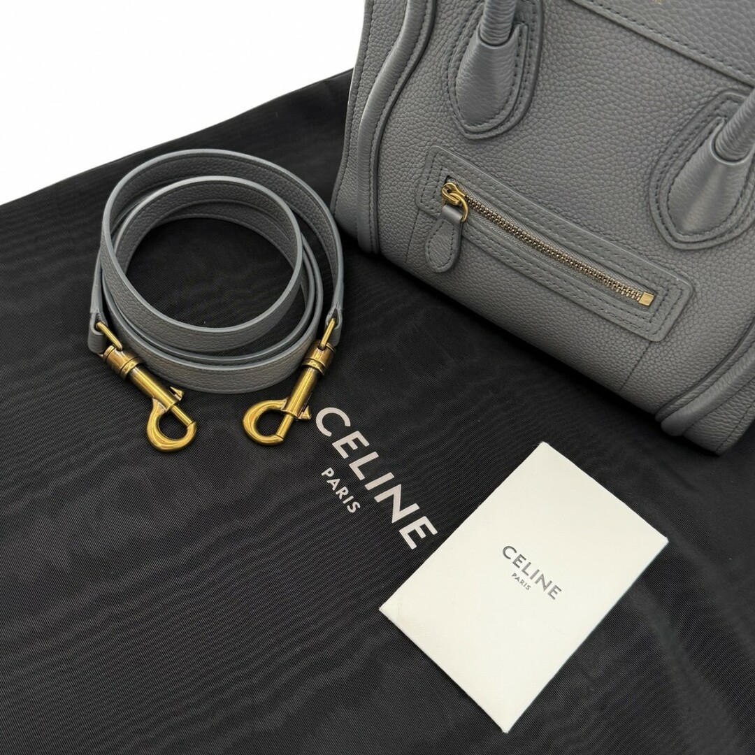 CELINE セリーヌ ショルダーラゲージ ナノ ドラムドカーフスキン CELINE セリーヌ ショルダーラゲージ ナノ ドラムドカーフスキン