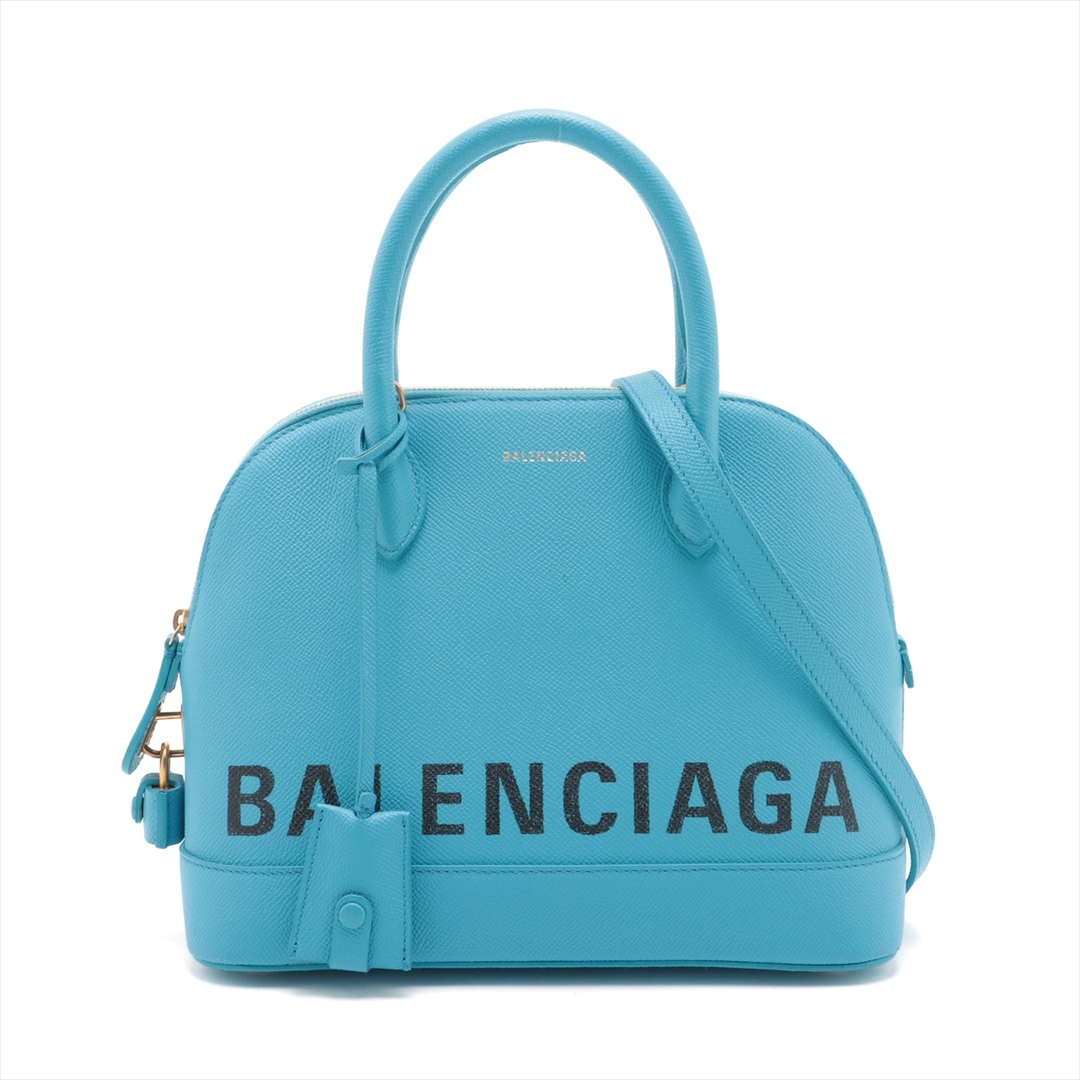 BALENCIAGA - バレンシアガ ビルトップハンドルS レザー  ブルー レディース ハンドバ