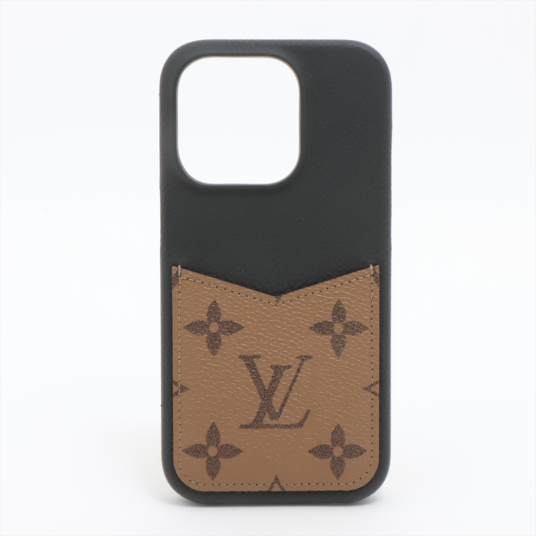 LOUIS VUITTON - ヴィトン IPHONEバンパー15PRO   ブラック×ブラウン メンズ