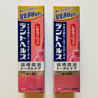 ライオンジムキ(LION)のLION デントヘルス しみるブロック 85g 2個セット 歯槽膿漏 歯磨き粉(歯磨き粉)