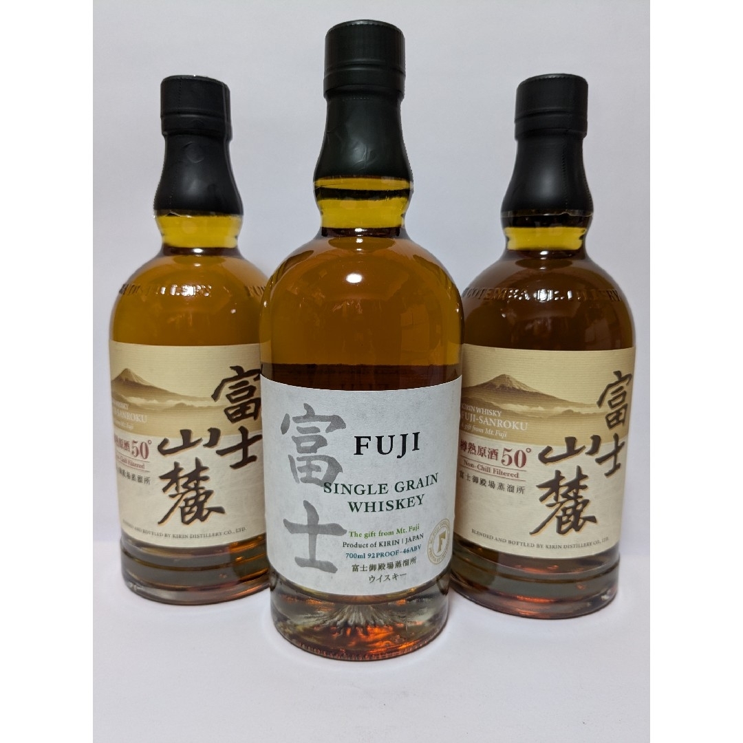 富士山麓樽熟原酒50°終売品2本、富士シングルグレーン1 富士山麓樽熟原酒50°終売品2本、富士シングルグレーン1