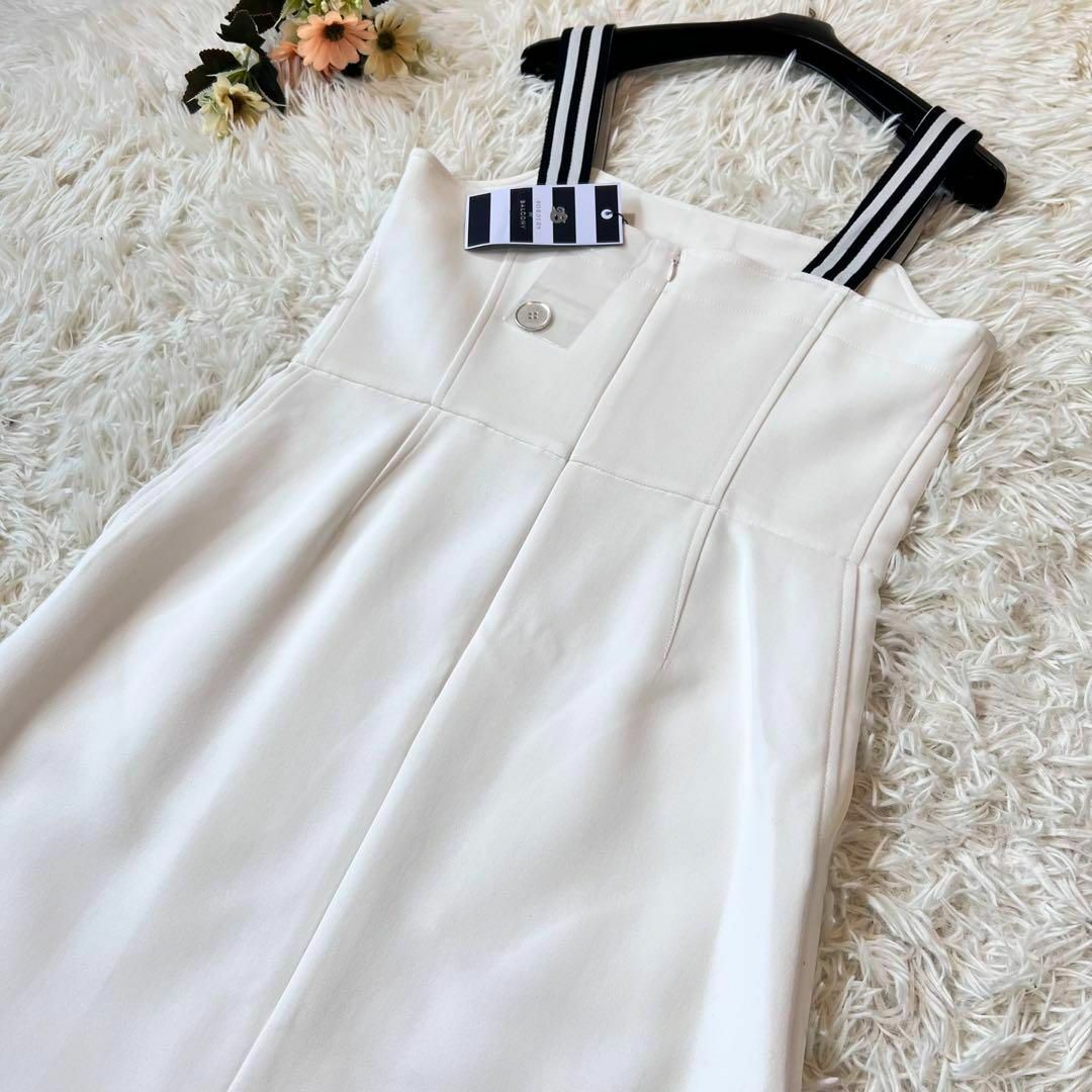 【楽天スーパーセール】 ボーダーズアットバルコニー STRAPPED DRESS ワンピース ホワイト ワンピース