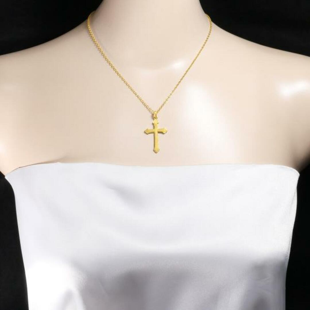 K24 24金 YG イエローゴールド K18WG ネックレス 総重量約8.5g 約42cm ジュエリー 中古 送料無料 新品同様 【中古】【あす楽】 ギフトラッピング無料 レディースのアクセサリー(ネックレス)の商品写真