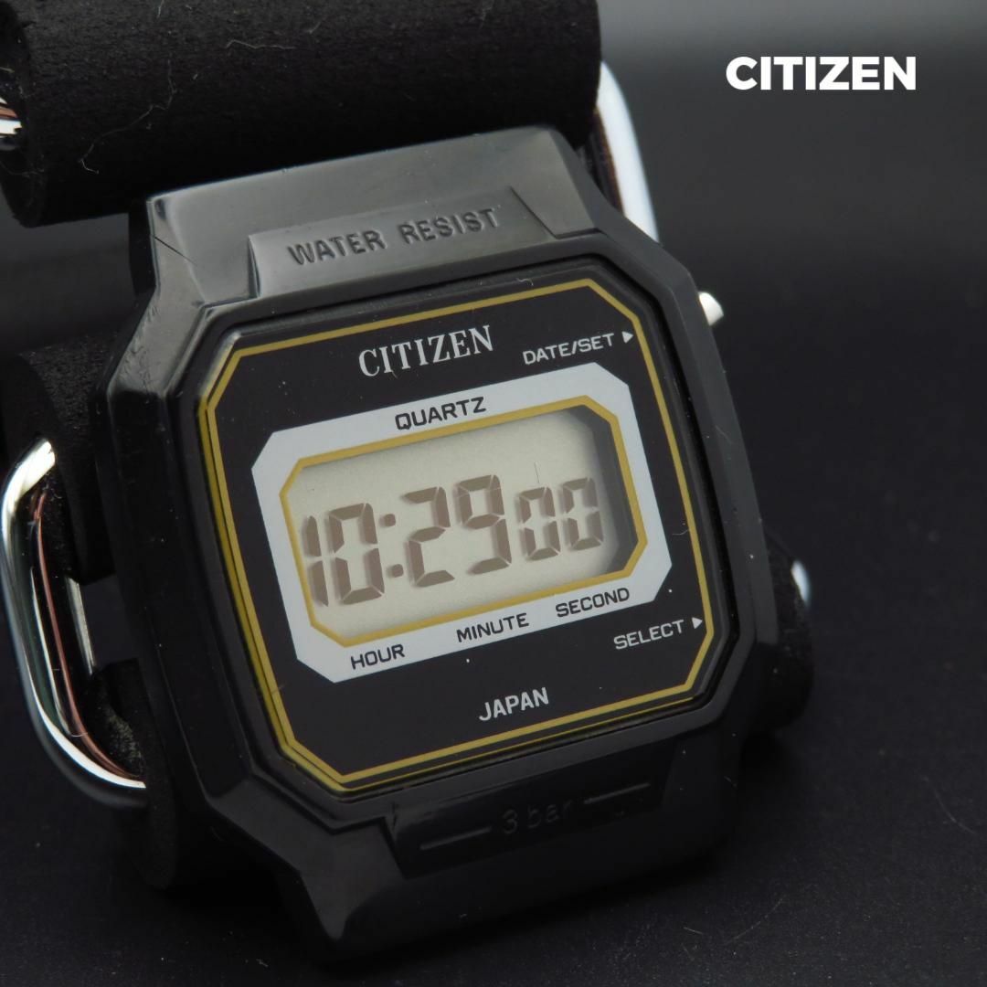 CITIZEN - CITIZEN デジタル腕時計 ブラック シンプルデザイン CITIZEN - CITIZEN デジタル腕時計 ブラック シンプルデザイン