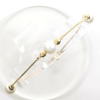 K18 18金 YG イエローゴールド ブレスレット パール(真珠) 総重量約2.2g 約18.5cm ジュエリー 中古 送料無料 新品同様 【中古】【あす楽】 ギフトラッピング無料(ブレスレット/バングル)