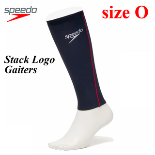 スピード(SPEEDO)の新品　Oサイズ　スピード　スタックロゴゲイター　ブラック　レッド　SE92350(レギンス/スパッツ)