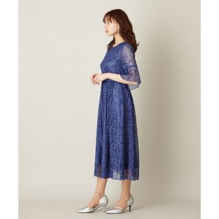 AIMER - 【セール】エメ クロシェ風レースドレス Mサイズ ブルー AIMER - 【セール】エメ クロシェ風レースドレス Mサイズ ブルー