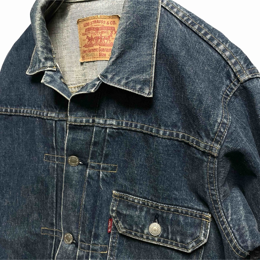 Levi's - 初期92年製LEVI'Sリーバイス1st 復刻 506XX 70502 40の Levi's - 初期92年製LEVI'Sリーバイス1st 復刻 506XX 70502 40の