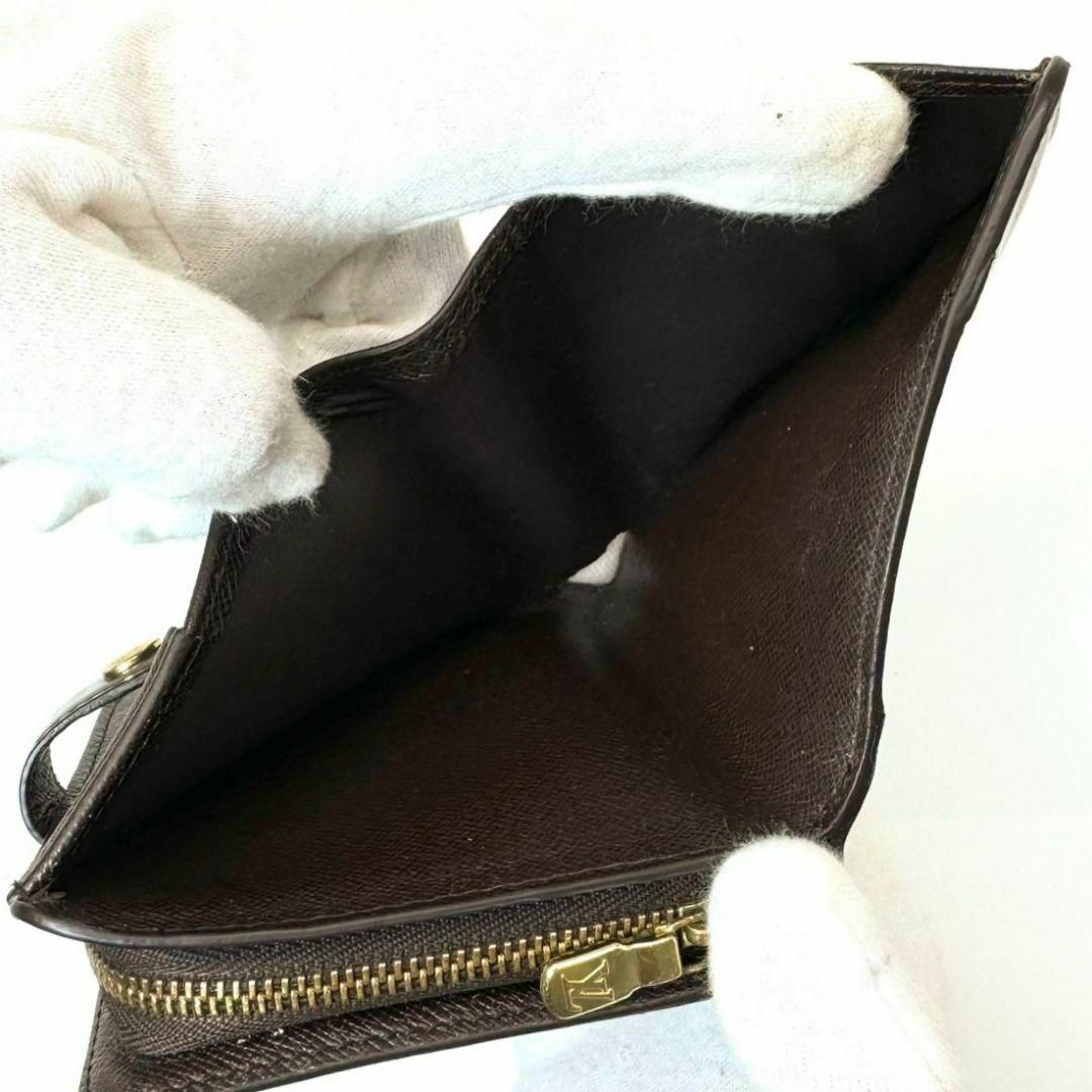 ルイヴィトン ダミエ エベヌ コンパクトジップ 折り財布 ルイヴィトン ダミエ エベヌ コンパクトジップ 折り財布
