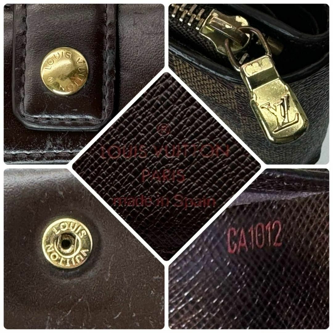 ルイヴィトン ダミエ エベヌ コンパクトジップ 折り財布 ルイヴィトン ダミエ エベヌ コンパクトジップ 折り財布