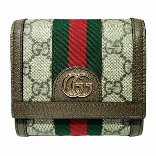 グッチ(GUCCI)のグッチ GUCCI オフディア シェリーライン GGスプリーム 598662 2つ折り財布 レディース 未使用品 送料無料 【中古】【あす楽】(財布)