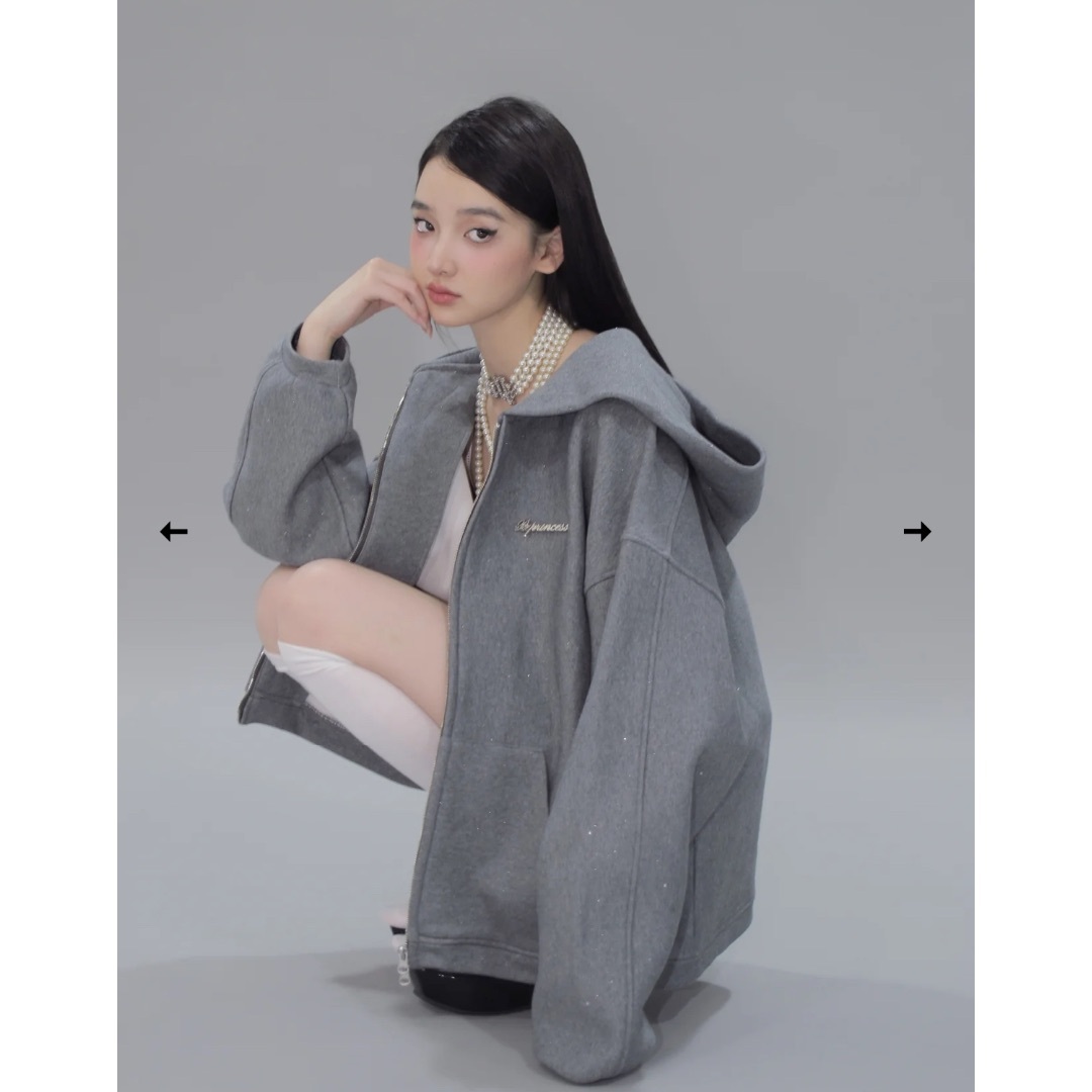パーカー ANDWANG kirakira zip up 002