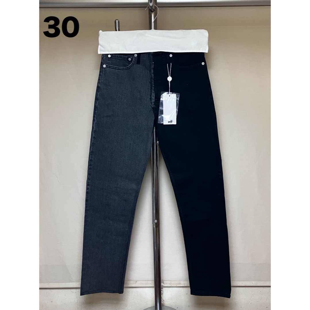 Maison Margiela（旧Maison Martin Margiela） - 新品 30 マルジェラ 23ss 再構築 ストレート デニム 黒系 7069
