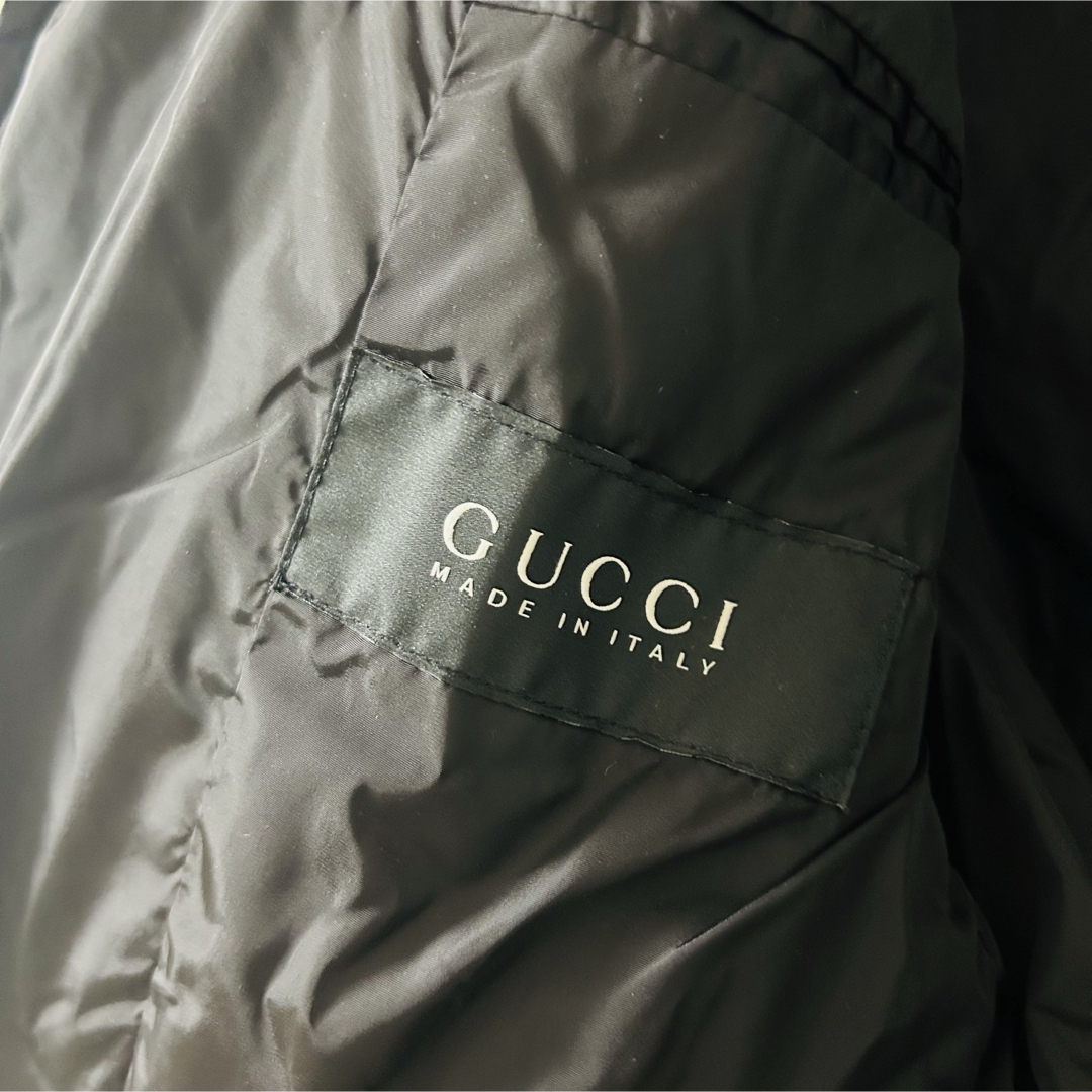 GUCCI - 美品 GUCCI グッチ ダウンジャケット ブラック シェリー GUCCI - 美品 GUCCI グッチ ダウンジャケット ブラック シェリー