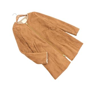 アーバンリサーチ(URBAN RESEARCH)のURBAN RESEARCH Sonny Label アーバンリサーチサニーレーベル フェイクムートン ノーカラー コート size36/茶 ◇■ レディース(その他)
