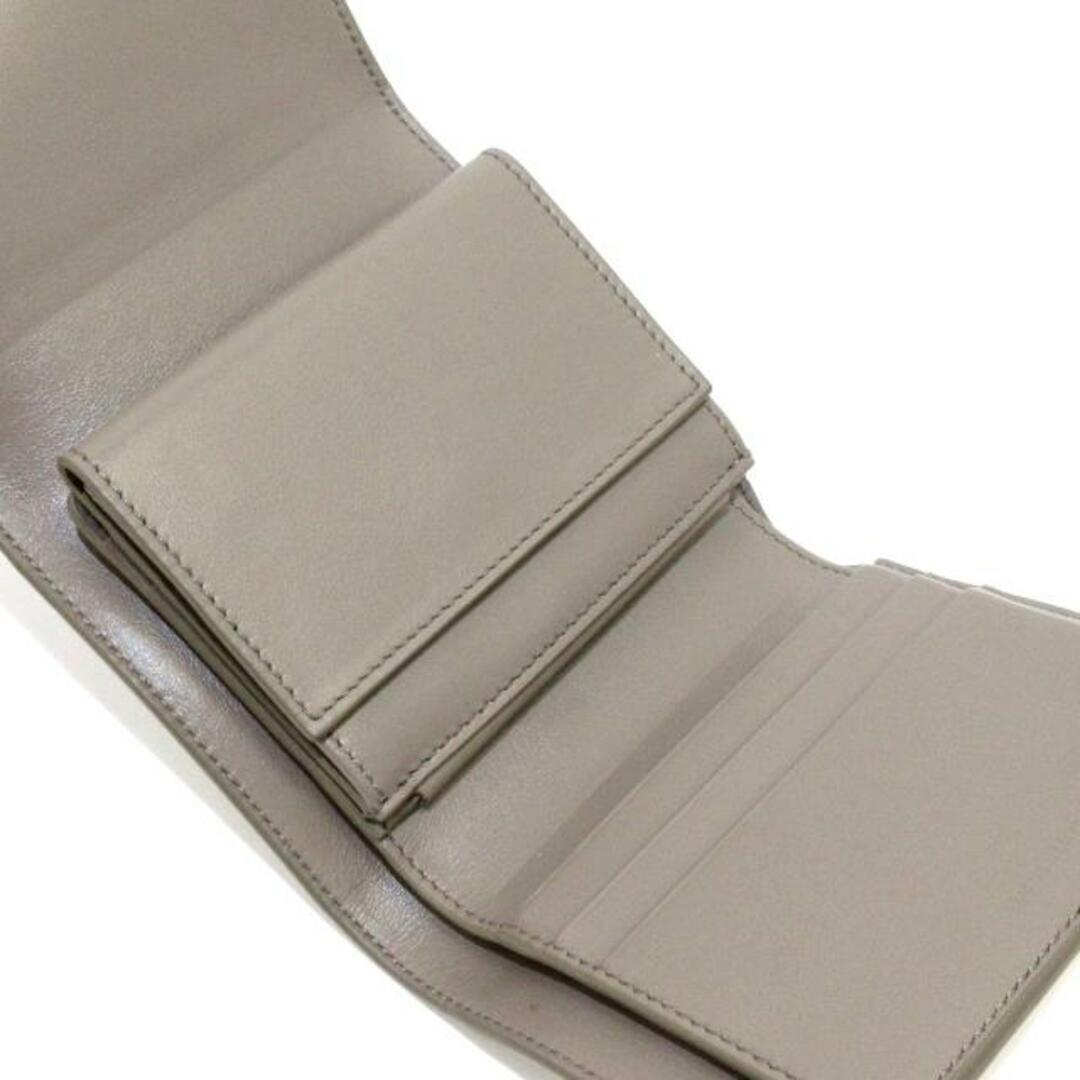 CELINE◇フォールドウォレット/3つ折り財布/レザー/グレージュ CELINE◇フォールドウォレット/3つ折り財布/レザー/グレージュ