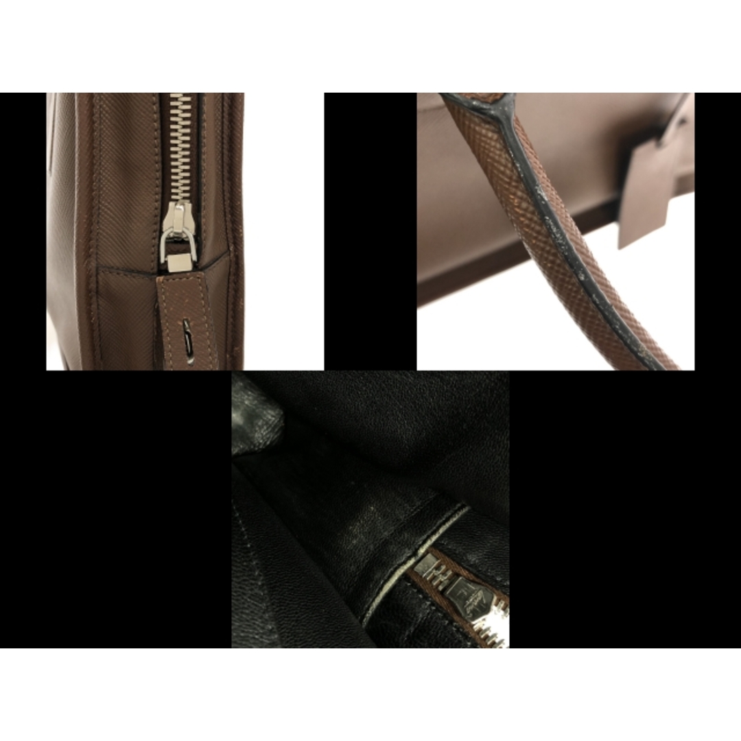 PRADA(プラダ) ビジネスバッグ - ダークブラウン レザー PRADA(プラダ) ビジネスバッグ - ダークブラウン レザー