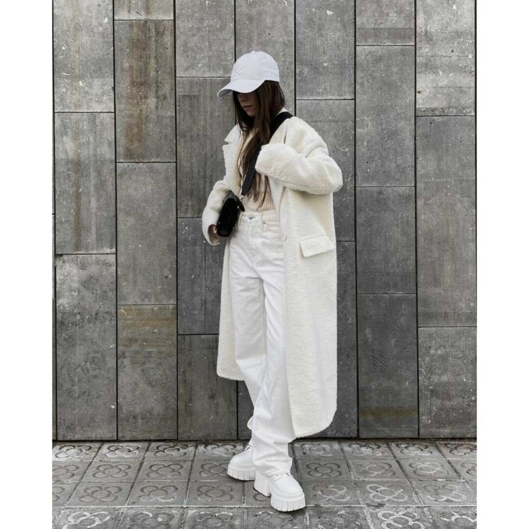 ZARA - ZARA ウール混紡ダブルブレスト仕様コート Mサイズの通販 ZARA - ZARA ウール混紡ダブルブレスト仕様コート Mサイズの通販
