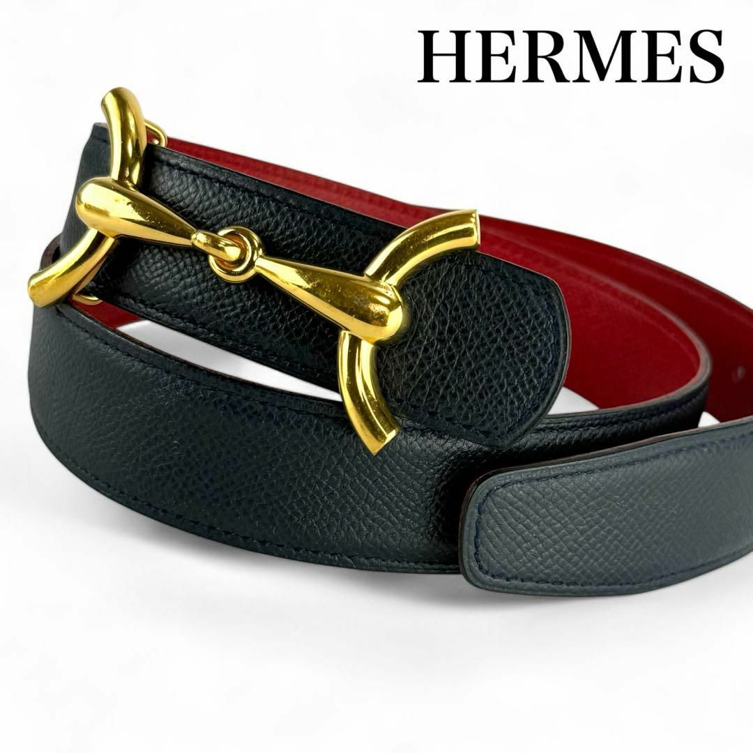HERMES - 【美品】エルメス ホースビット レザー ベルト HERMES - 【美品】エルメス ホースビット レザー ベルト