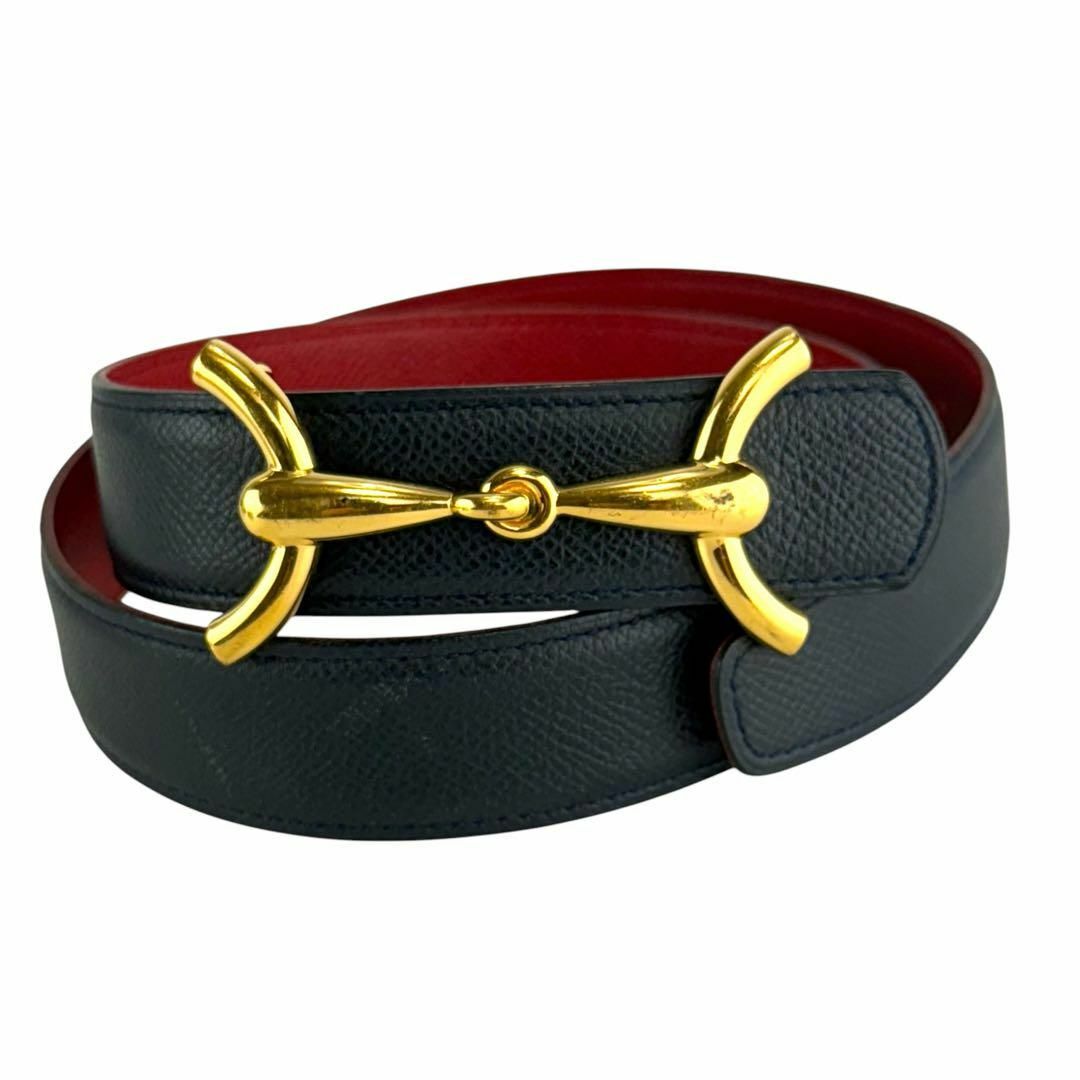 HERMES - 【美品】エルメス ホースビット レザー ベルト HERMES - 【美品】エルメス ホースビット レザー ベルト