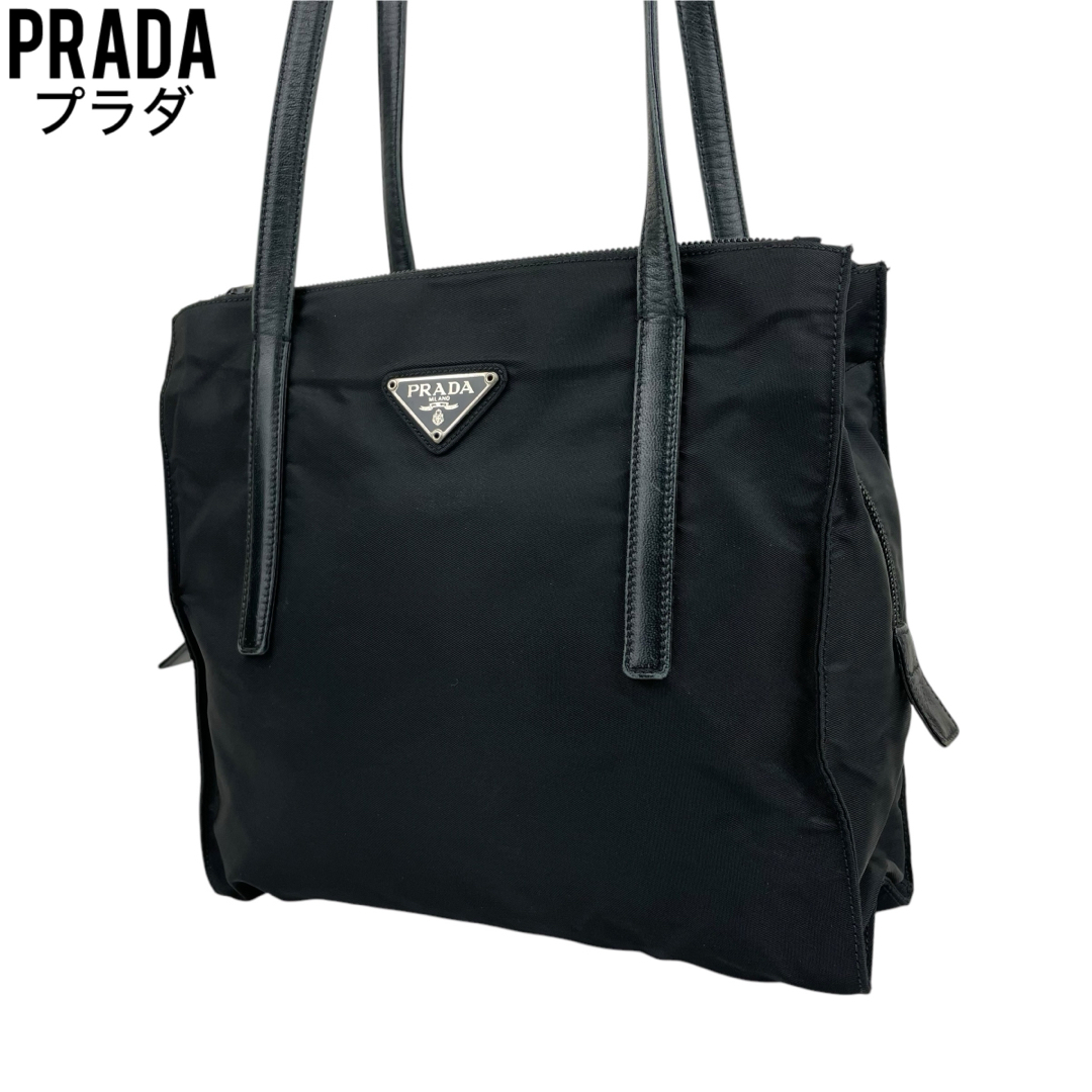極美品 PRADA プラダ ショルダーバッグ ブラック ナイロン 極美品 PRADA プラダ ショルダーバッグ ブラック ナイロン