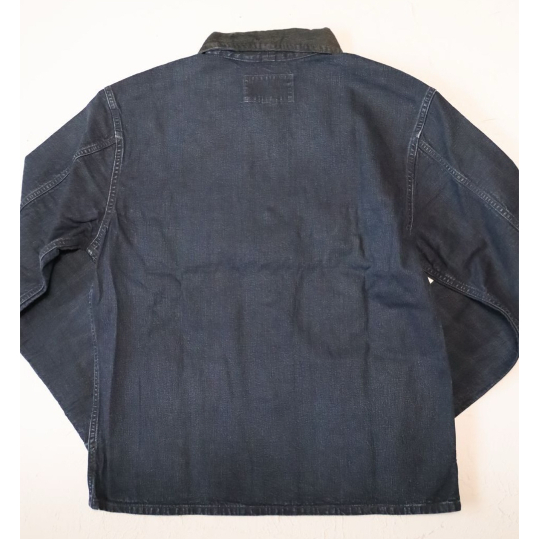 RRL - 新品*RRL*コーデュロイトリム インディゴ デニム シャツ RRL - 新品*RRL*コーデュロイトリム インディゴ デニム シャツ