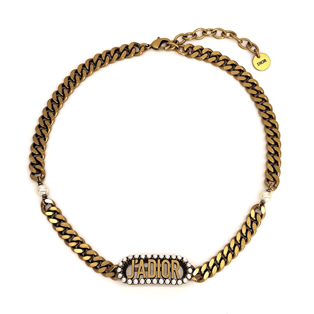 DIOR J´ADIOR チョーカー レジンパール ゴールドトーンメタル DIOR J´ADIOR チョーカー レジンパール ゴールドトーンメタル