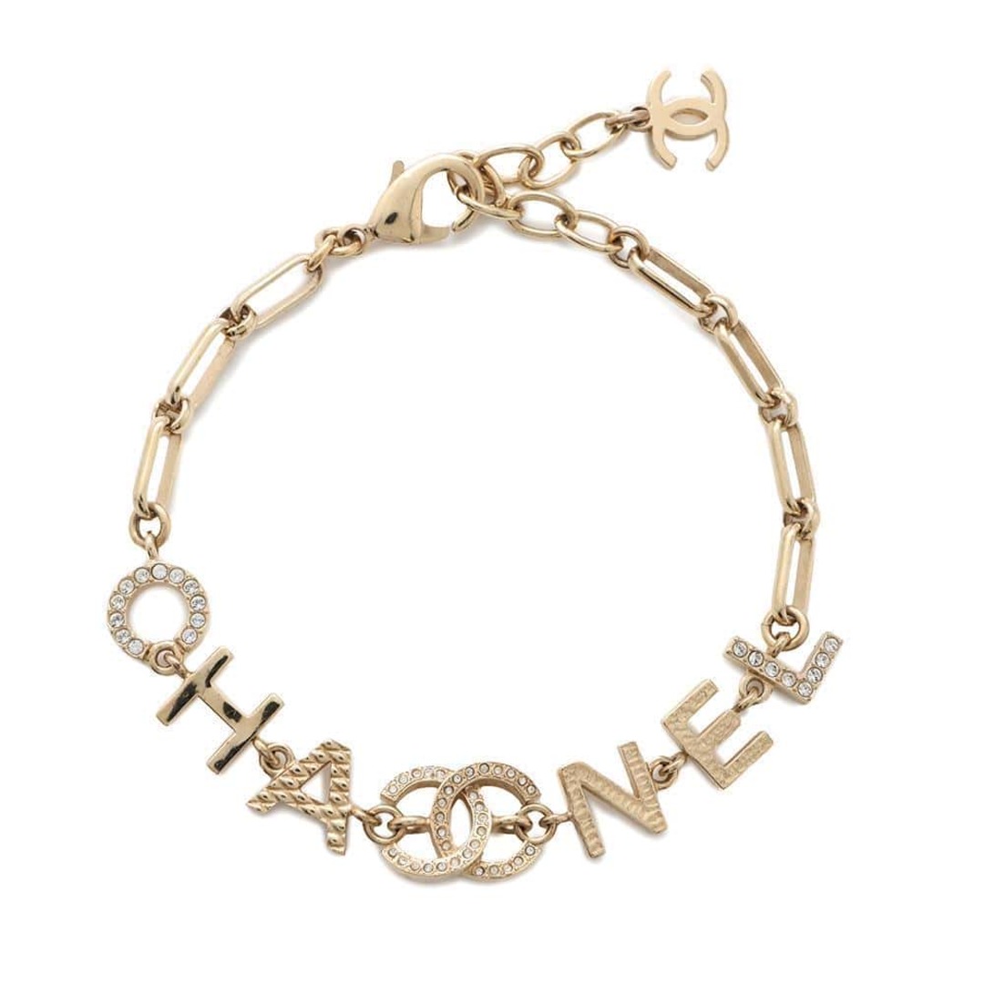 CHANEL - シャネル ブレスレット ココマーク ロゴ ラインストーン チェーン L22 P AB7492 CHANEL アクセサリー