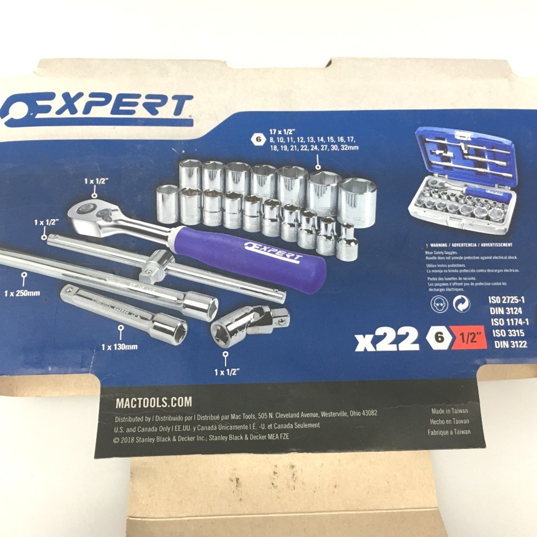 △△MAC TOOLS EXPERT ラチェット ソケット セット ×22 6 1/2 △△MAC TOOLS EXPERT ラチェット ソケット セット ×22 6 1/2