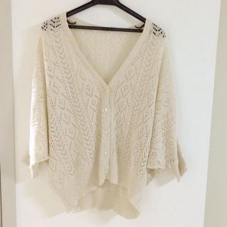 レトロガール(RETRO GIRL)の鍵編みモモンガカーディガン(カーディガン)