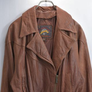 VINTAGE - 90s ヴィンテージ レザージャケット ダブル 本革 裏地 VINTAGE - 90s ヴィンテージ レザージャケット ダブル 本革 裏地