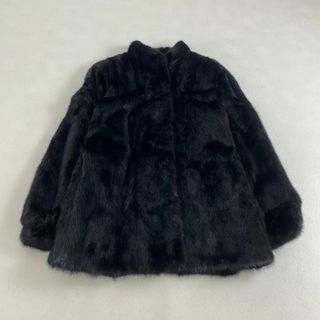 サガミンク　毛皮コート　SAGA MINK　ミンクファー　上質　黒　13号　XL(毛皮/ファーコート)