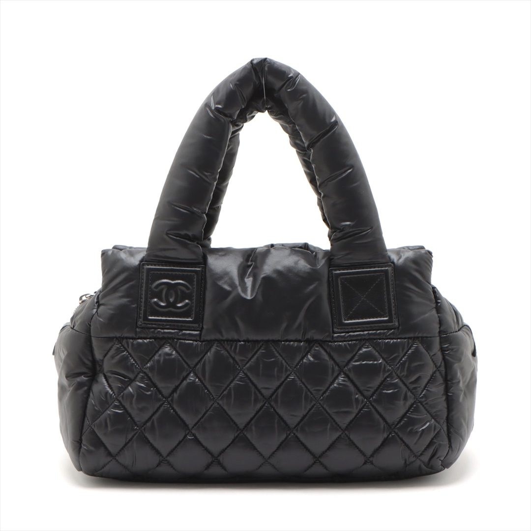 CHANEL - シャネル  ナイロン×レザー  ブラック レディース ハンドバッグ