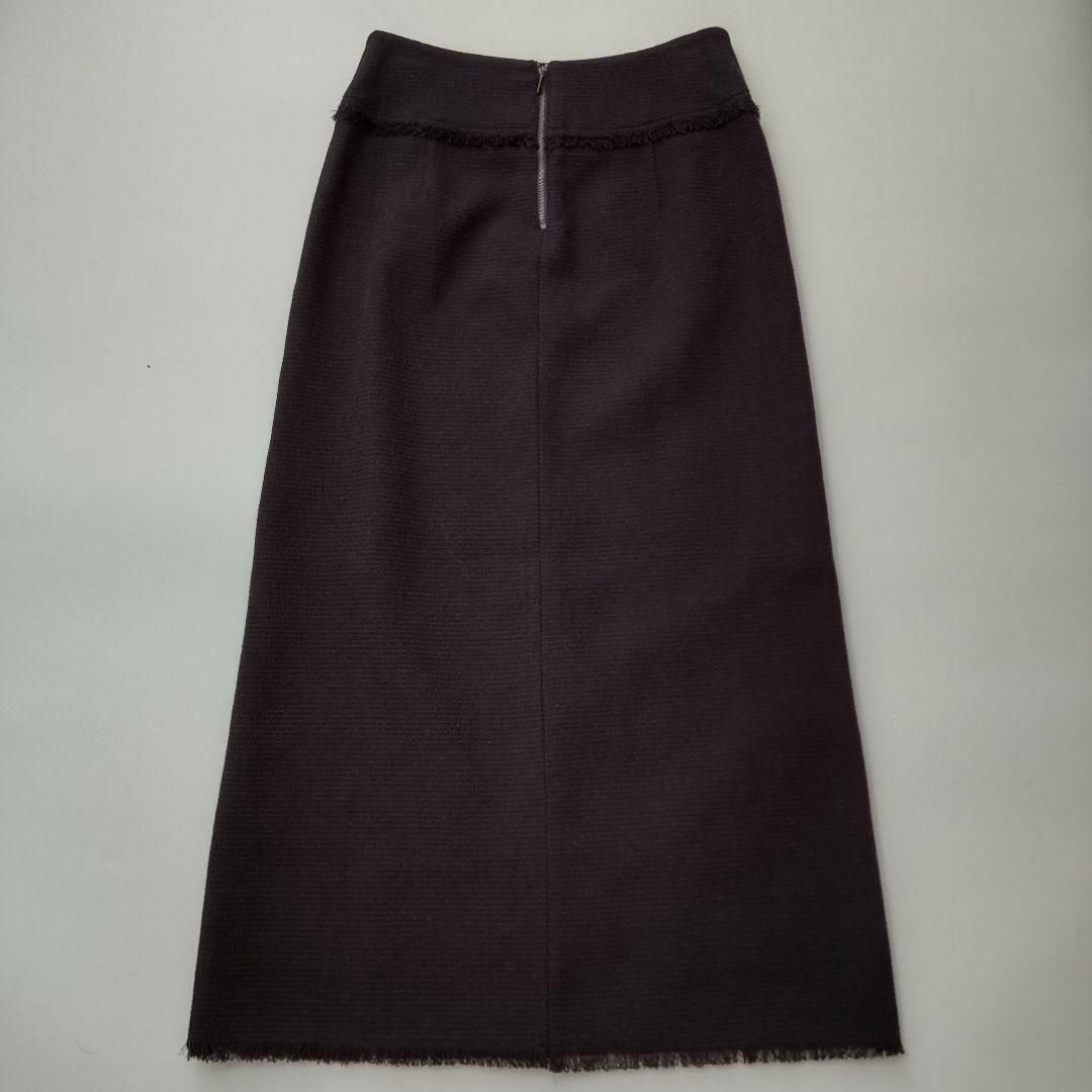 ebure - 美品 エブール ツイード ノーカラージャケット ロング ebure - 美品 エブール ツイード ノーカラージャケット ロング