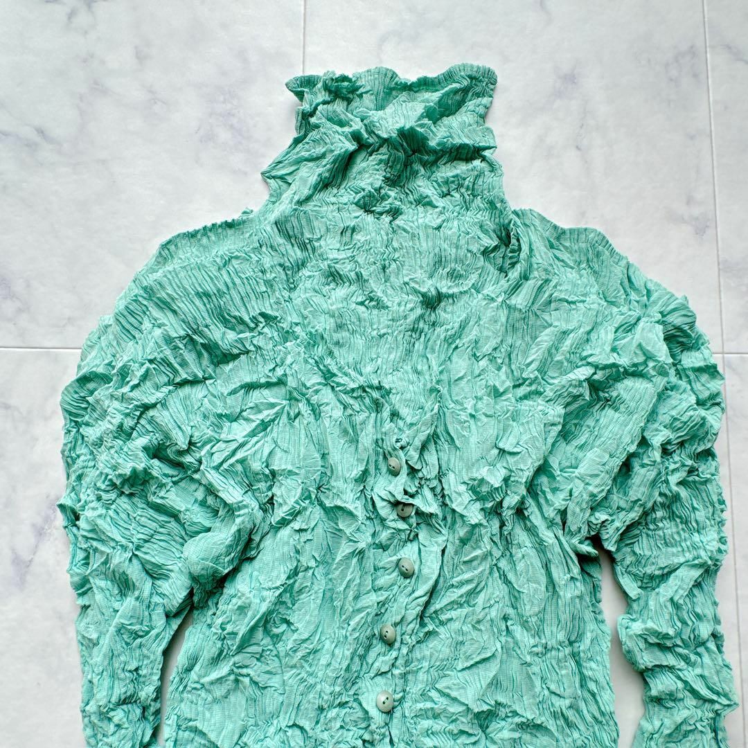 極美品 ISSEY MIYAKE アンサンブル クラッシュプリーツ シワ加工 極美品 ISSEY MIYAKE アンサンブル クラッシュプリーツ シワ加工
