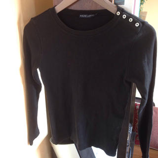 ラルフローレン(Ralph Lauren)のラルフローレン ロングTシャツ シンプル Sサイズ 黒(Tシャツ(長袖/七分))