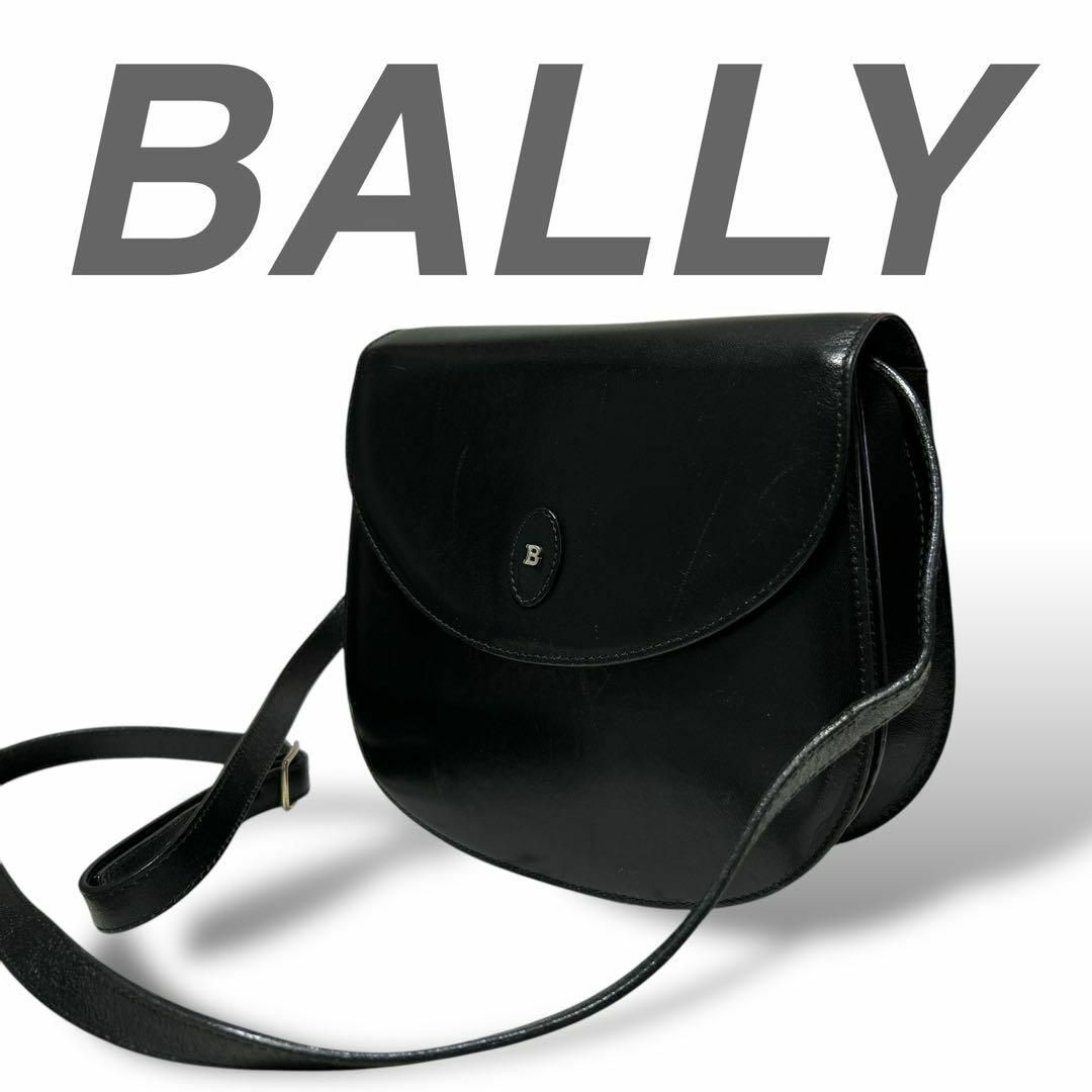 美品 BALLY バリー カーフレザー ショルダーバッグ ブラック 黒 美品 BALLY バリー カーフレザー ショルダーバッグ ブラック 黒